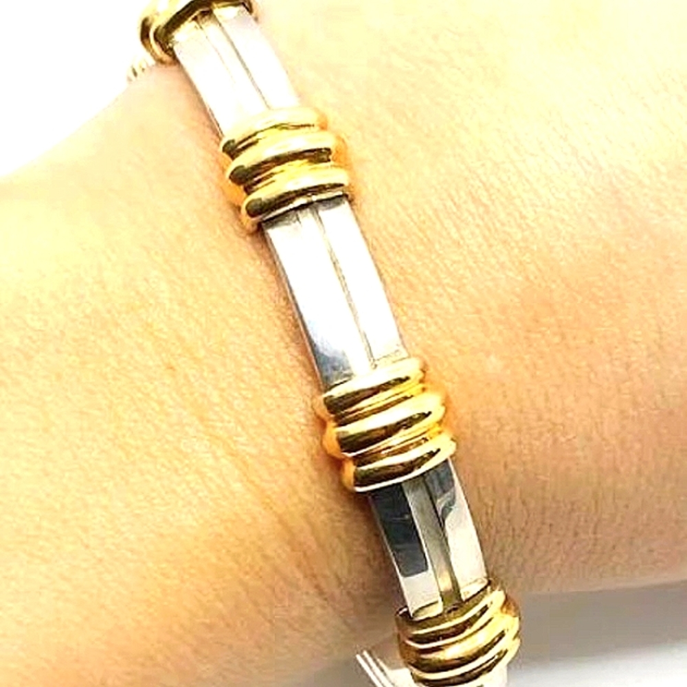 SOLD IN MY STORE 18K Tiffany and Co. 1995 Atlas Sterling Silver & Yellow Gold - Picture 10 of 10